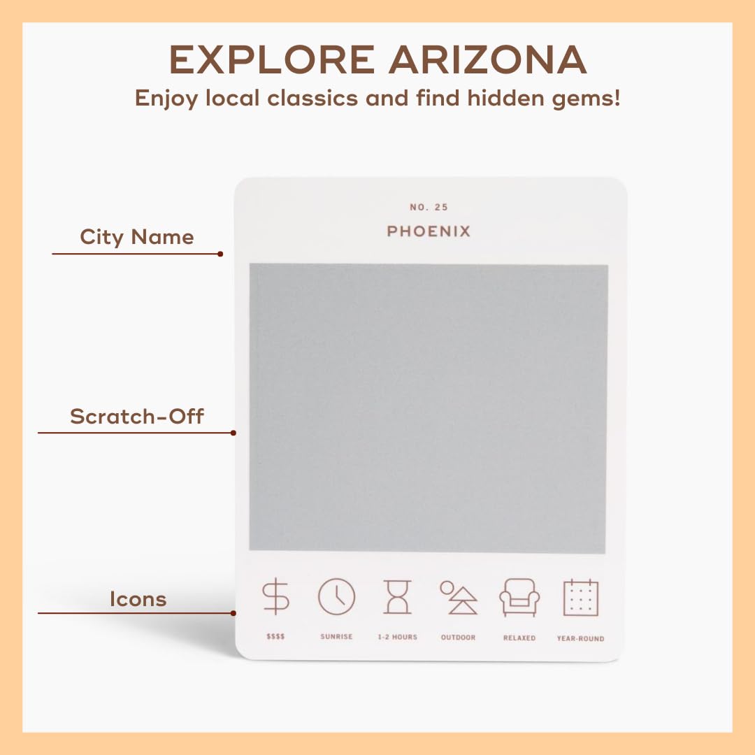 Reach International Outfitters Arizona Adventure Bucket List: 50 Scratch-Off Cards for Outdoor Activities, Tourist Attractions, and Road Trips