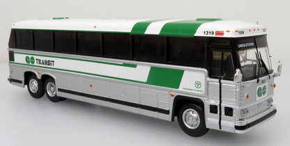 Iconic Replicas MCI MC9 Coach Diecast Bus GO Transit, Toronto, Canada 1:87-HO Scale New in The Box