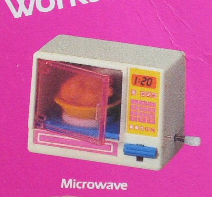 Barbie Magic Moves Microwave Wind It & It Works! Perfect Kitchen! (1992)