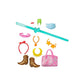Barbie Accessories Western Pack with 11 Storytelling Pieces for Barbie Dolls