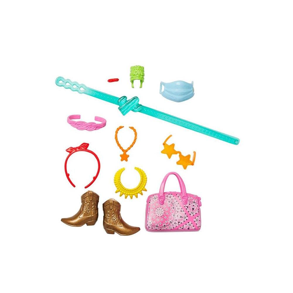 Barbie Accessories Western Pack with 11 Storytelling Pieces for Barbie Dolls