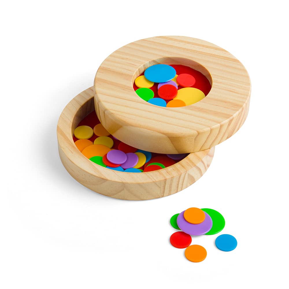 Bigjigs Toys, Tiddlywinks Game, Wooden Toys, Tiddly Winks, Board Games, Travel Games for Kids, Pocket Money Toys, Traditional Games, Board Games for
