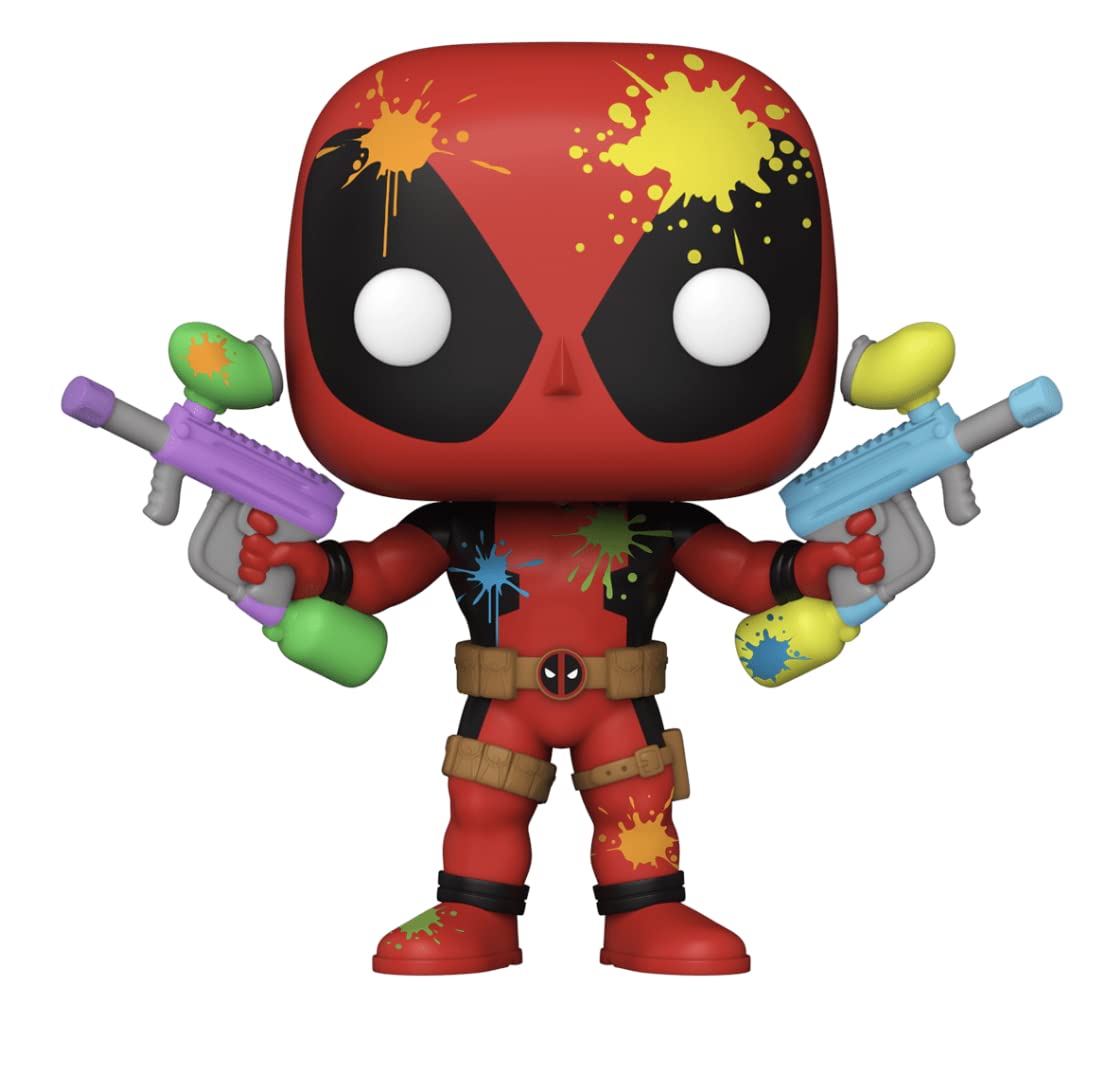 Funko POP! Marvel: Paintball Deadpool - Red Vinyl Bobble-Head Figure - Only at GameStop