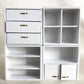 EatingBiting 1:12 Dollhouse White Miniature Furniture Accessories Wooden Cabinet Cupboard Closet Various Styles of Furniture 4 Part Set Arbitrary
