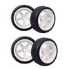 Hobbypower Rc 1/10 On-Road Racing Wheel Rim & Tyre,Flat Run Tires for HSP HPI 22003w (Pack of 4 Pcs)