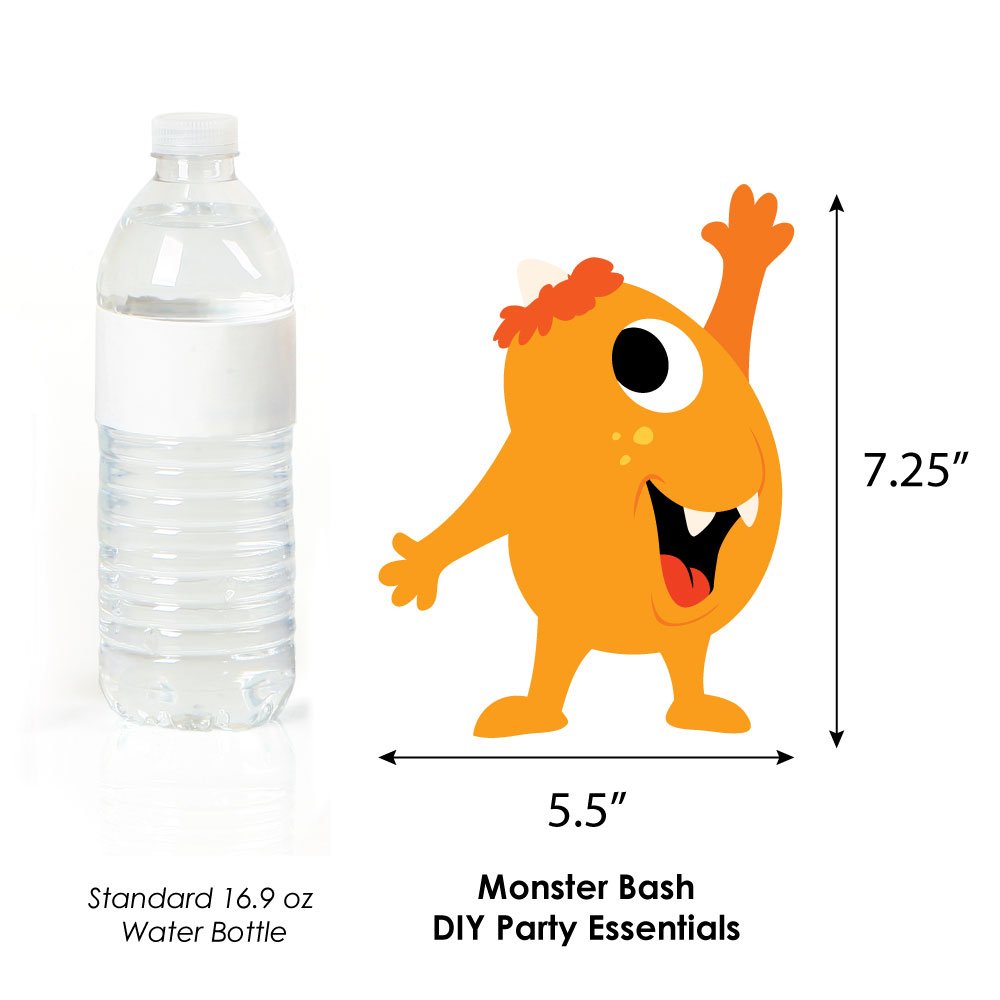 Big Dot of Happiness Monster Bash - Decorations DIY Little Monster Birthday Party or Baby Shower Essentials - Set of 20