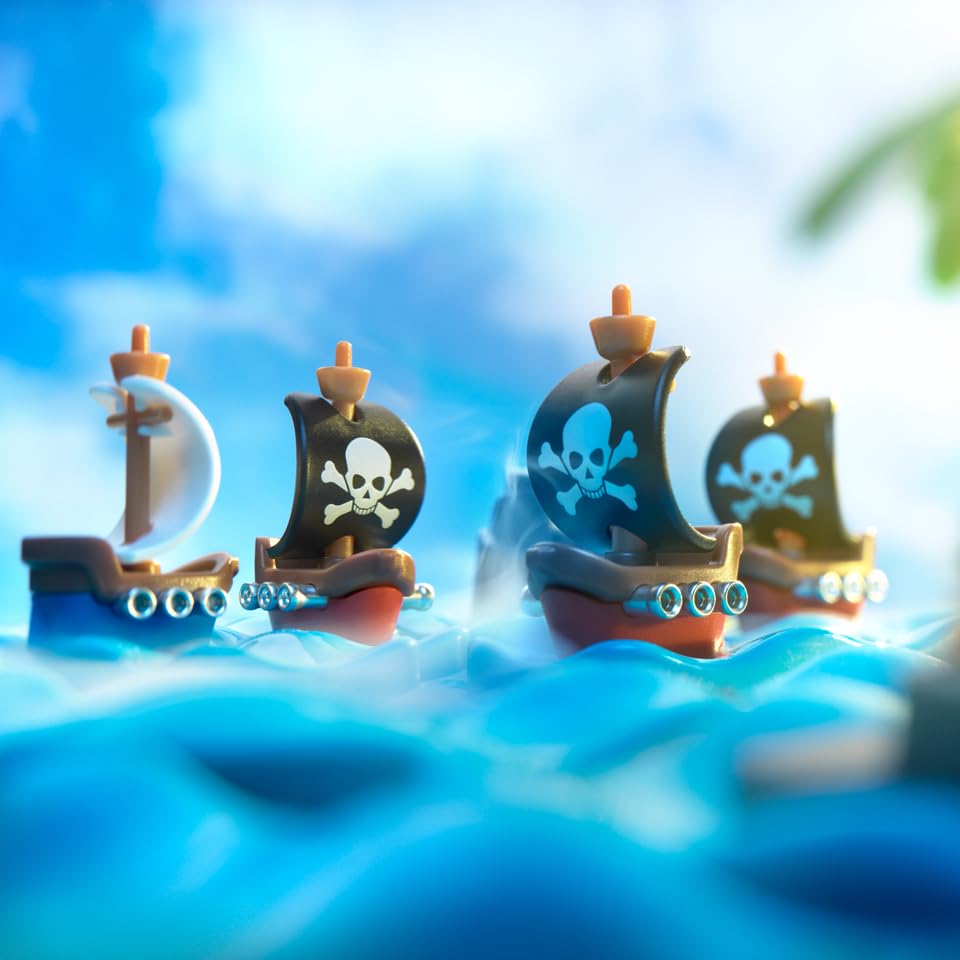 SmartGames Pirates Crossfire - Strategy Logic Game with 4 Playing Modes and 80 Challenges for Ages 7+