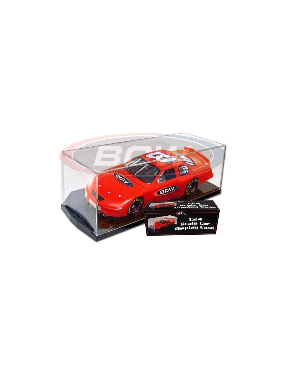 BCW Model Car Display Case | 1:24 Scale Diecast Car Display Case | Clear Acrylic Cover on Black Base | Protect and Showcase Collectible Diecast Cars