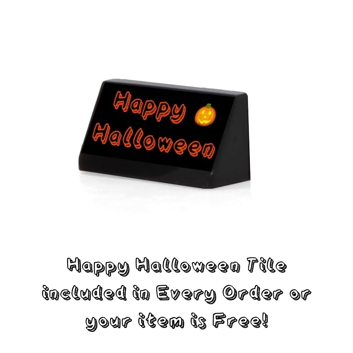 LEGO Halloween Minifigure Accessory - Pumpkin with Green Stem Jack O' Lantern ?? (4 Pack) With Halloween Display