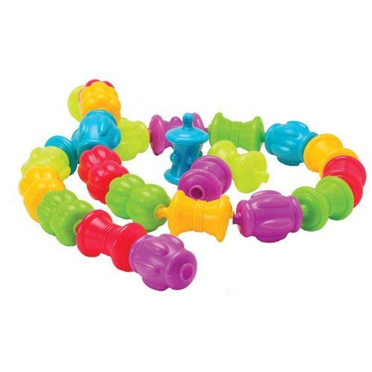 Constructive Playthings Colorful Snap Beads Set for Children and Toddlers Ages 1+, Pop Beads Arts and Craft Developmental Kids STEM Toy Set