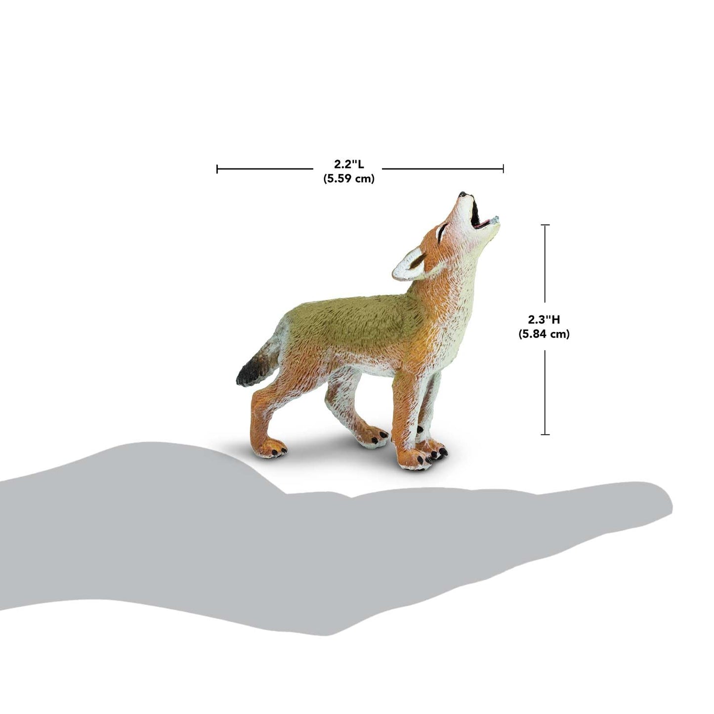 Safari Ltd. Coyote Pup Figurine - Lifelike 2.5" Model Figure - Educational Toy for Boys, Girls, and Kids Ages 1+