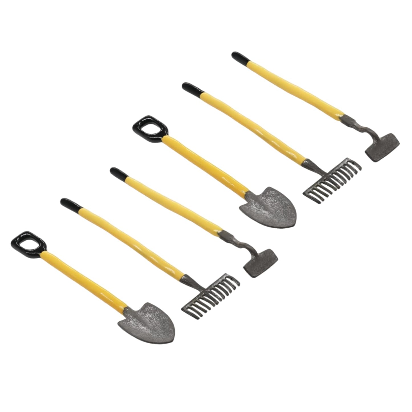 6Pcs 1/12 Miniature Shovel Rake and Hoe Farm Tools Dollhouse Decoration Accessories Yard Supplies Scene Model Set Decor Accessories, Dollhouse