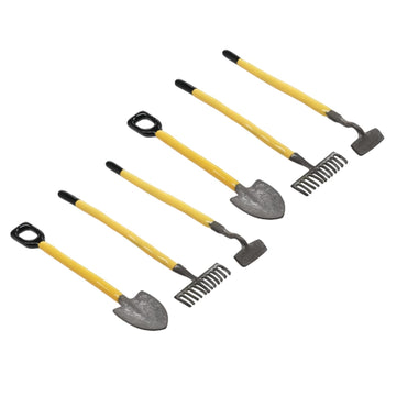 6Pcs 1/12 Miniature Shovel Rake and Hoe Farm Tools Dollhouse Decoration Accessories Yard Supplies Scene Model Set Decor Accessories, Dollhouse