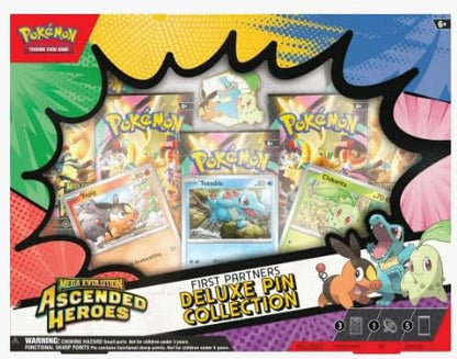 Pokémon TCG Mega Evolution Ascended Heroes Deluxe Pin Collection, 3 Foil Promo Cards, 1 Deluxe Pin, 5 Booster Packs