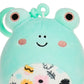 squishmallows 3.5"" Easter Clip-On Fritz The Frog, Pink