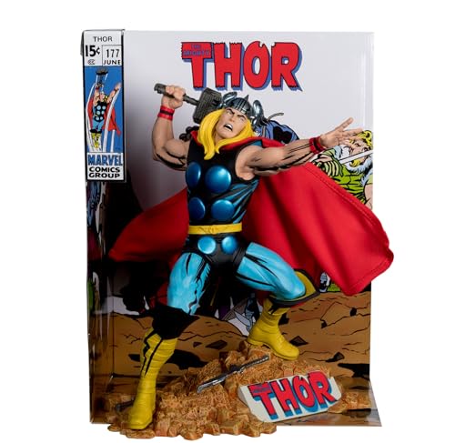 McFarlane Toys - Marvel Thor 1:6th Scale Collectible with Scene & Comic (The Mighty Thor #177)