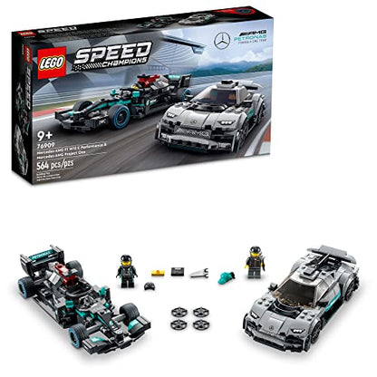 LEGO Speed Champions Mercedes-AMG F1 W12 E, Performance & Project One Toy Car Set, Mercedes Model Car Building Kit, Collectible Race Car Toy, Great