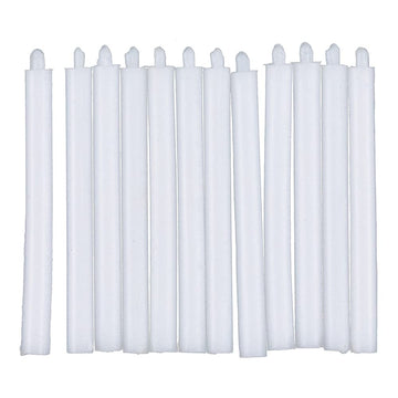 Dollhouse Miniature Plastic White Non-Working Candles Pack of 12