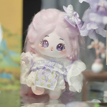 niannyyhouse 20cm Plush Doll Long Hair Girl Humanoid Stuffed Body no Attribute 8" Normal Body Wearable Clothing Dress Up Gifts (a-41-with Skeleton)