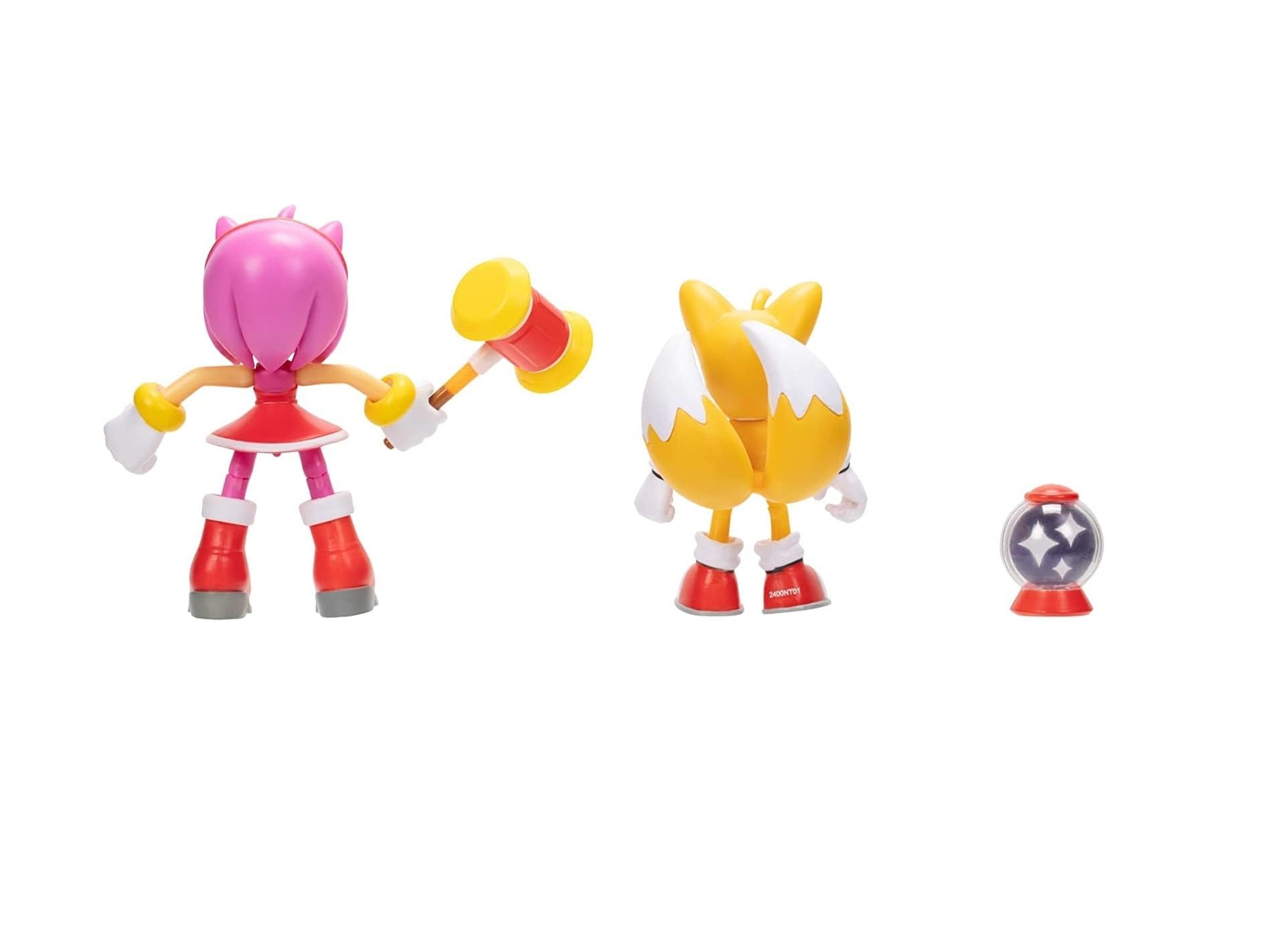 JAKKS Pacific Sonic the Hedgehog Sonic 4" Action Figure 2 Pack - Modern Tails & Modern Amy