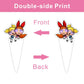 25Pcs Power Girls Cake Decorations with 24pcs Cupcake Toppers, 1pcs Cake Topper for Girls Birthday Party Supplies