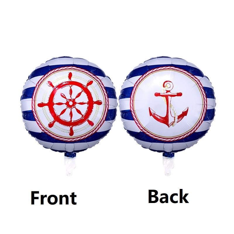 MYDECORBL Balloon Garland Kit,101PCS 5 10 12 15 18 Inch Dark Blue Nautical Anchor Party Balloons for Birthday Baby Shower Navigation Theme Sailor