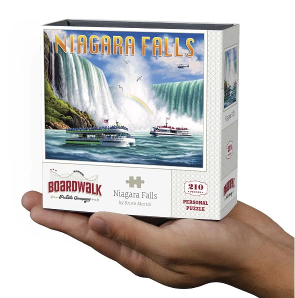 Boardwalk Niagara Falls 210 Piece Personal Puzzle, Jigsaw Puzzles with Premium Box, Canada Gifts for Adults, 6"x8"