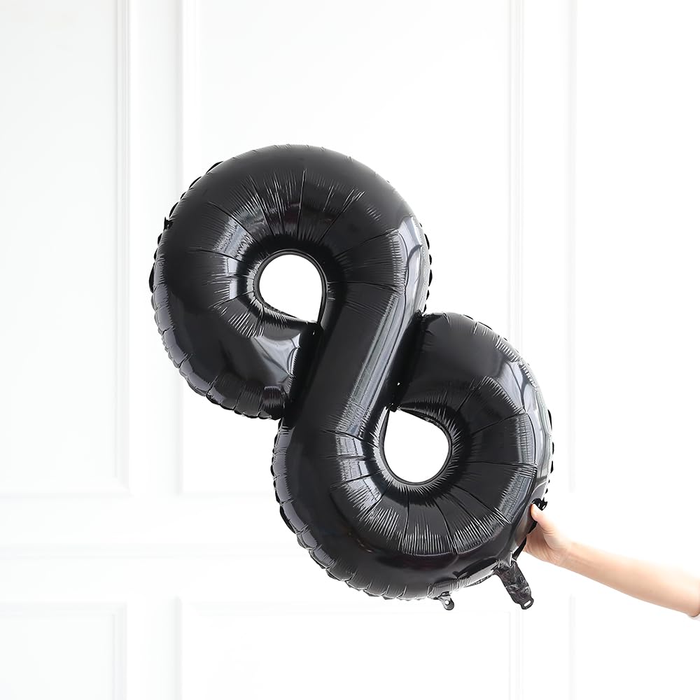 40inch Jumbo Black 18 Number Balloons for 18th Birthday Party Decoration