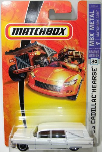 Matchbox 2007 MBX Metal 1:64 Scale Die Cast Car # 30 - 1963 White Pearl Cadillac Hearse