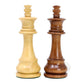 House of Chess - Tournament Chess Set Pieces - Unique Staunton Golden Acacia Wood/Boxwood - King Height: 3.75" (95 mm) - 2 Extra Queens - Weighted