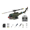 XMBRICDIYY UH-1 Huey RC Helicopter, 1/48 2.4G 6CH Flybarless RC Helicopter Model with Optical Flow Positioning, Outdoor Airplane for Beginner (RTF