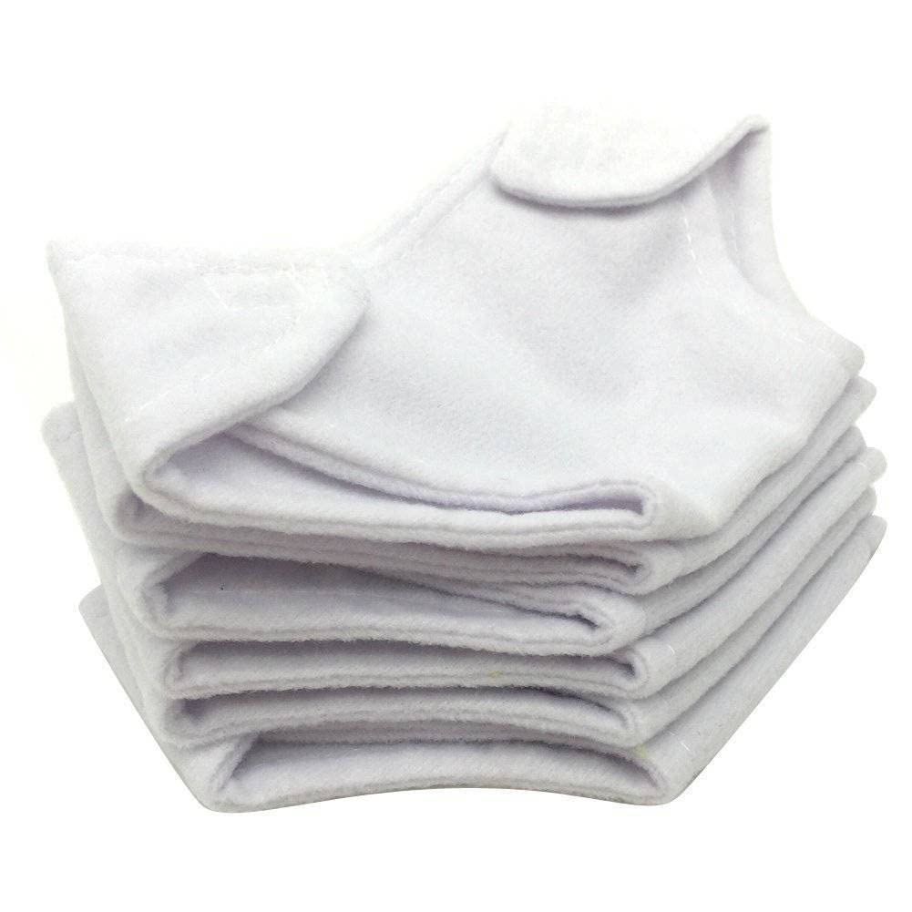 Baby Whitney Toy Doll Diapers 6 Pack, Choose Color (White)