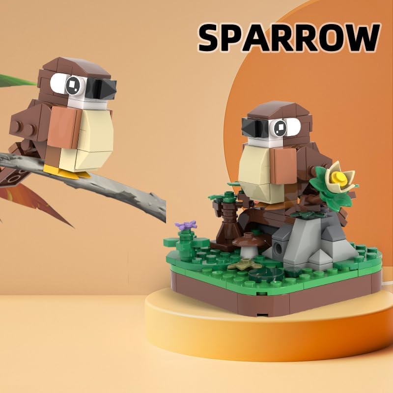 Apostrophe Games Majestic Birds Model Building Block Kit - 876 Pieces - Six Unique Bird Models for Kids and Adults