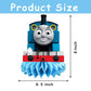 8Pcs Thomas Train Table Centerpieces Birthday Party Supplies Double Side Table Decorations for Thomas Train Themed Party Decorations