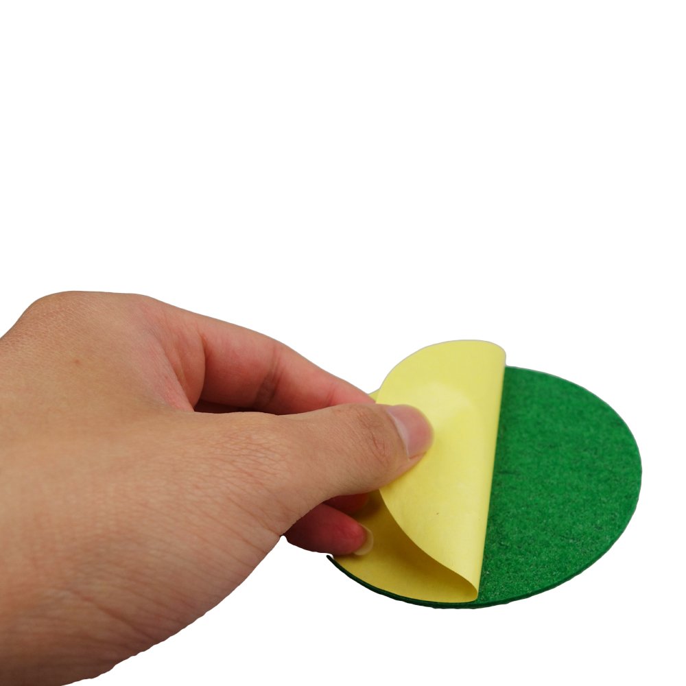 Kasteco 12 Pack Self Adhesive Air Hockey Mallet Felt Pads, Green, 94mm (green-12 Pack)