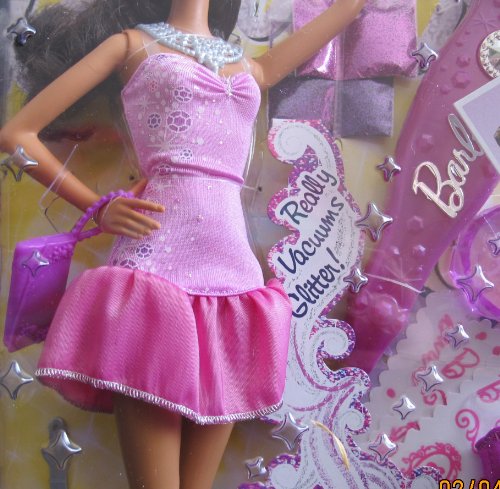 Barbie Loves Glitter Glam Vac and African-American Doll