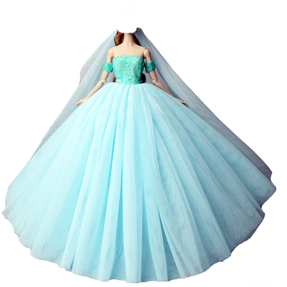3Pcs Handmade Clothes Vintage Dress for 29cm Doll Wedding Noble Party Dresses Gown Outfit Costume Suit for 11.5 inch Dolls