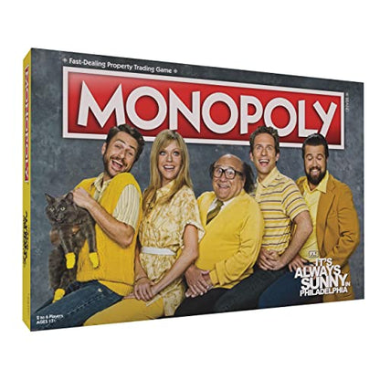 Monopoly It’s Always Sunny in Philadelphia | Officially Licensed Monopoly Board Game | Award Winning FX Sitcom