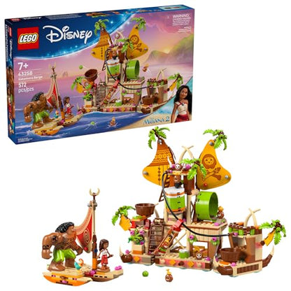 LEGO Disney Moana 2 Kakamora Barge Kids Toy - Pretend Play Building Set for Boys and Girls, Ages 7+ - 9 Characters, Including Moana, Maui, Kotu,