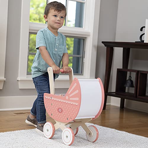 Fat Brain Toys Emery's World - Pretend & Play Pram - Stroller for 12-16-Inch Dolls
