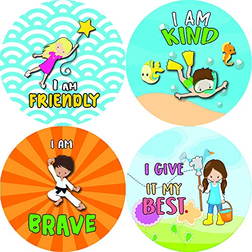 Creanoso Motivational Stickers for Kids - Positive Encouragement (20-Sheet) - Assorted Designs for Children - Classroom Reward Incentives for Students