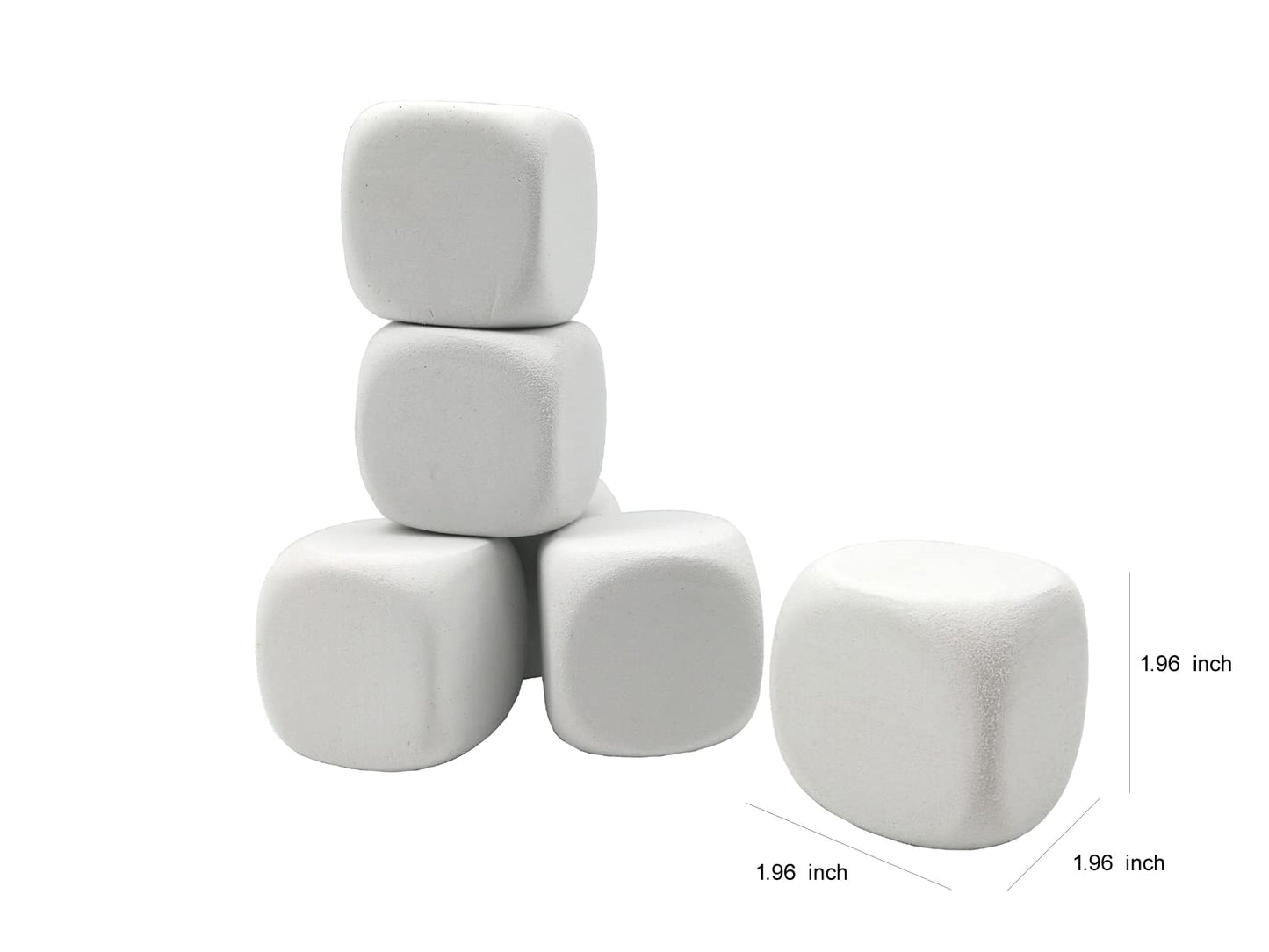 Qidiwin White EVA Foam Dices for Kids Graffiti, Building Blocks,Creative Painting,24PCS