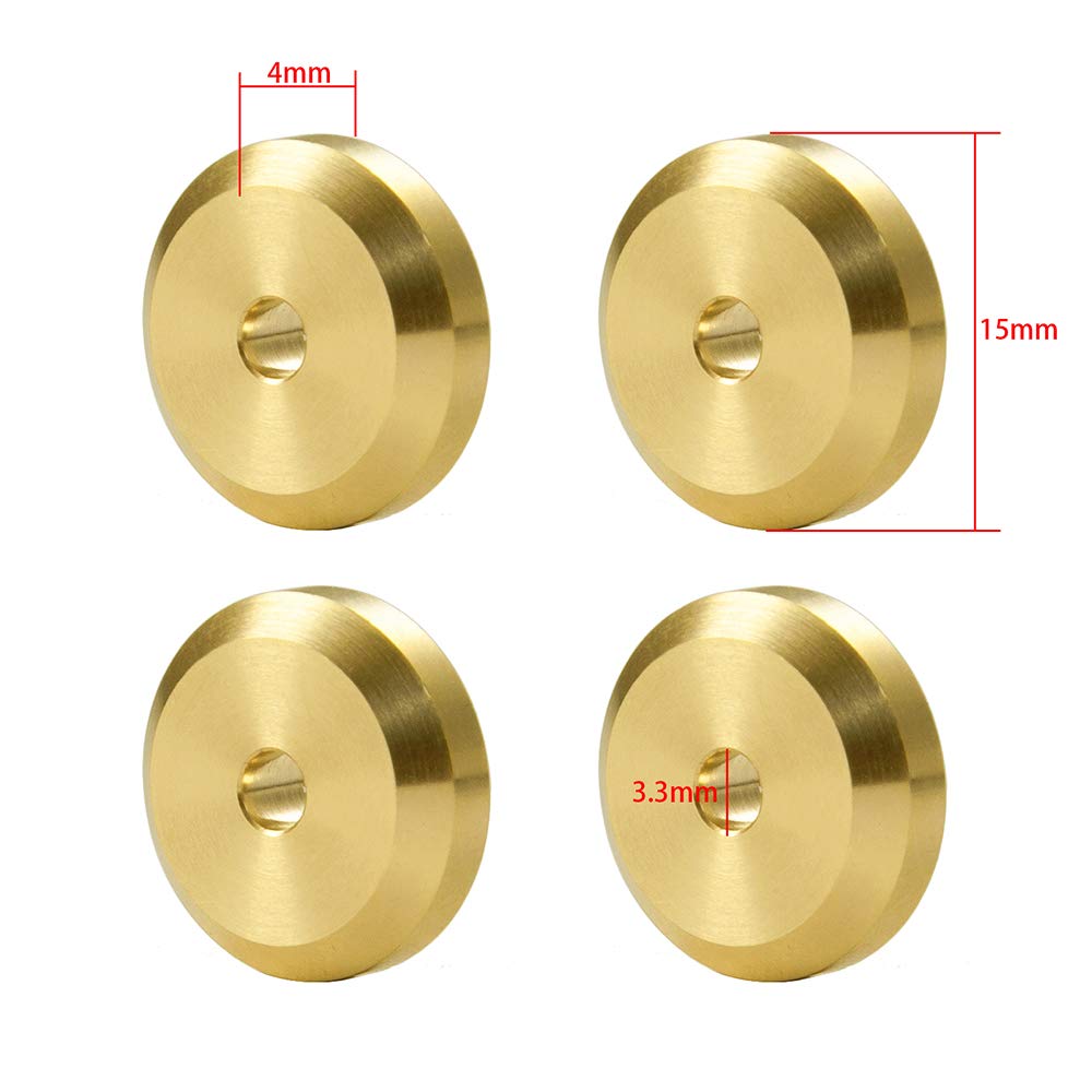 RCLions Brass Drive Stub +4mm,Front&Rear Axles Wheel Weights for 1:24 Axial SCX24 AXI90081 Deadbolt RC Crawler Car Upgrades Accessories