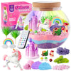 JOYEEMAX Unicorn Light-Up Terrarium Kit for Kids - LED Night Light Birthday Gift for Girls Ages 4 5 6 7 8-12 Year Old - Unicorn Toys for Girls - DIY