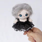 niannyyhouse 10cm Plush Doll Clothes Lace Black and White Dress Stuffed Toy Dressup (White)
