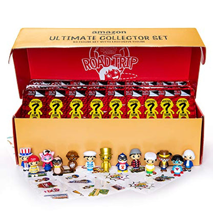 Ryan’s World Road Trip 53 pc Complete Figure Set + Bonus Figure, Mystery Figures For All 50 States, Ultra-Rare Figures, Surprise Exclusive Micro State