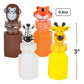 Rhode Island Novelty 3" Zoo Animal Jungle Characters Bubble Bottles | 24 Bottles