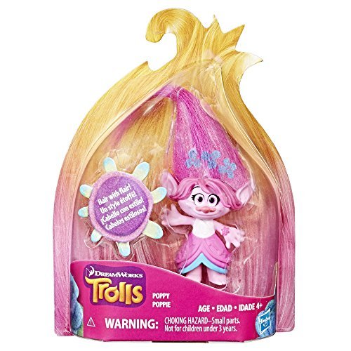 Trolls DreamWorks Poppy Hair Collectible Figure with Printed Hair