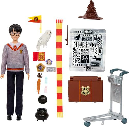 Mattel Harry Potter Toys, Platform 9¾ Journey to Hogwarts Doll Set with Fashion Doll, 17 Accessories & Slime, Inspired by the Movie