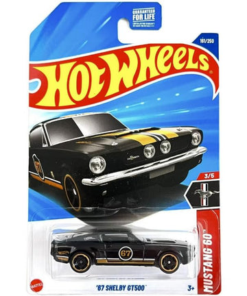 Hot Wheels '67 Shelby GT500 [Black & Gold] Mustang 60 3/5, 161/250, 1:64 Scale Diecast Toy Vehicle